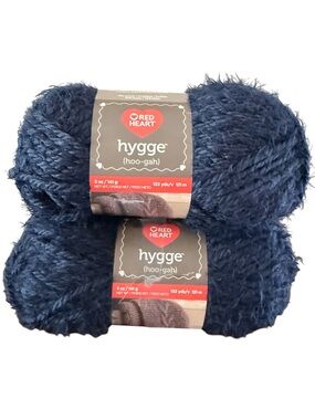 Red Heart Hygge Yarn Skein Indigo 2 Skeins NWT